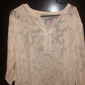 White see through blouse